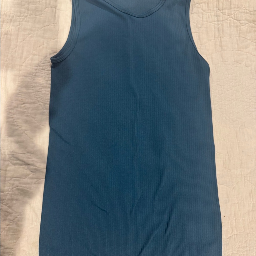 Zyia Blue Sleeveless Ribbed Top
